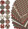 12Pcs Christmas Cotton Fabric Bundles Woodland Poinsettia Reindeer Tree Printed Fat Quarters Plaid Xmas Sewing Fabrics for DIY Handmade Crafting, 18 x 22 Inch
